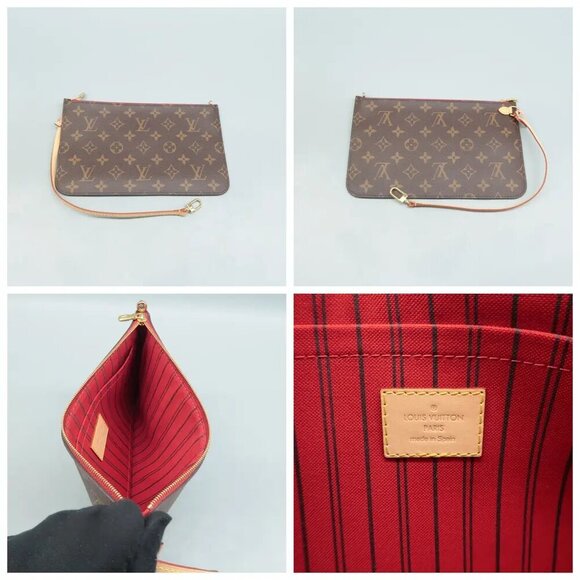 100% Authentic Louis Vuitton Neverfull MM Brown W/P Monogram Canvas Shoulder Bag - Picture 9 of 12